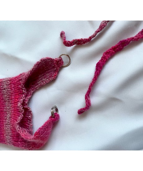 Compact ear muff knit cap  [ pink ]
