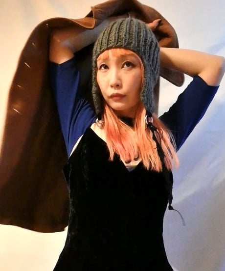 ear muff knit cap [ gray ]
