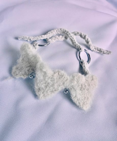 🤍 Heart choker 🤍White