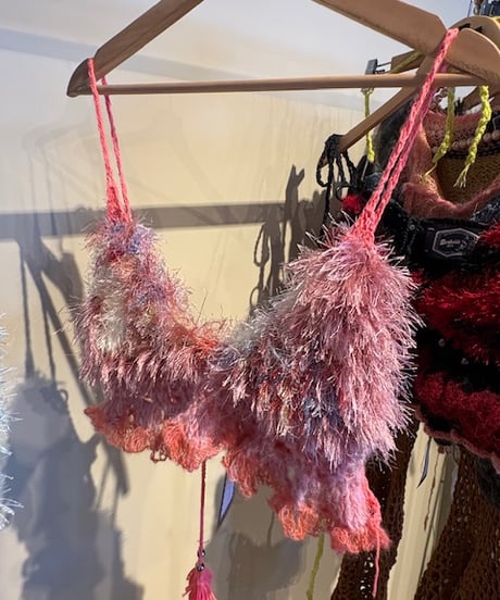 pink ふわふわbustier