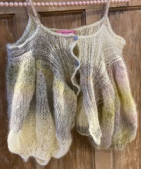 mohair off shoulder cardigan