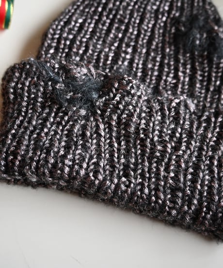 metallic knit cap