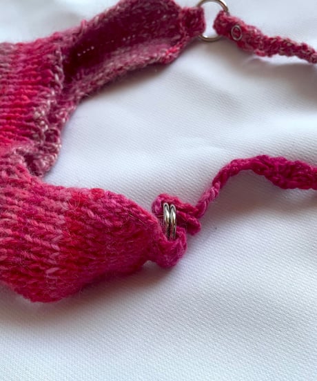 Compact ear muff knit cap  [ pink ]