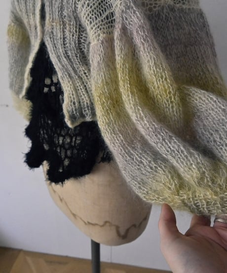 mohair off shoulder cardigan