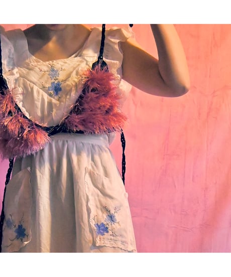 もけもけbustier 【 pink×black】