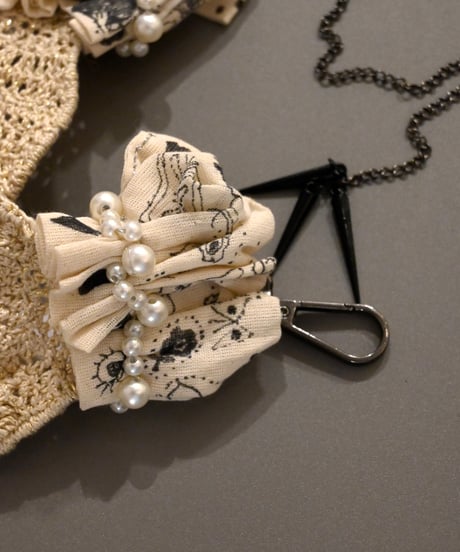 hand motif choker ivory手書きイラストビーズTYPE