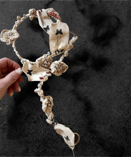ぐるぐるFlower choker タグ