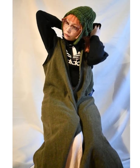 ear muff knit cap  （Green）