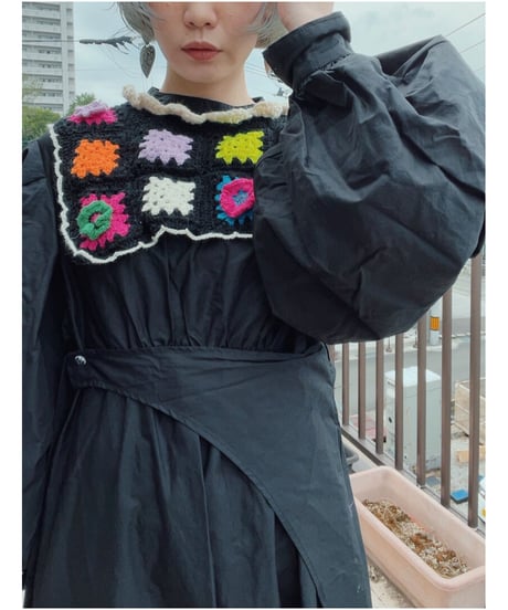 【Attached collar】Granny Square