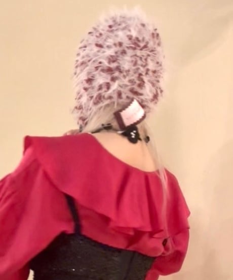 Fuwa Fuwa White×RED bonnet