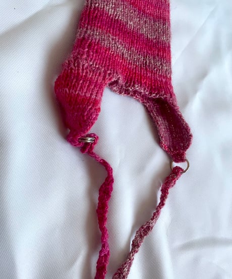 Compact ear muff knit cap  [ pink ]