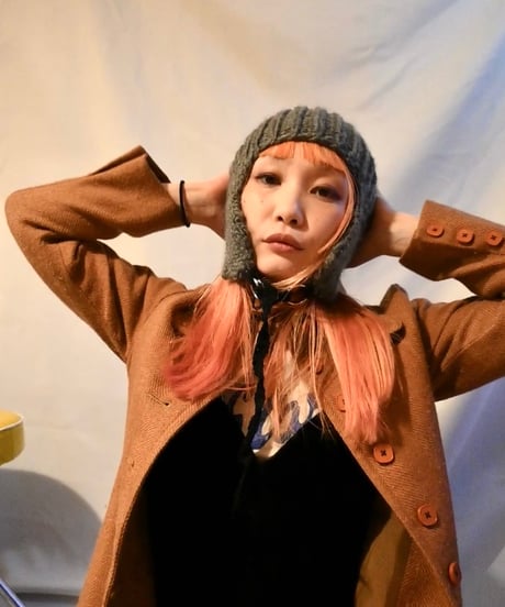 ear muff knit cap [ gray ]