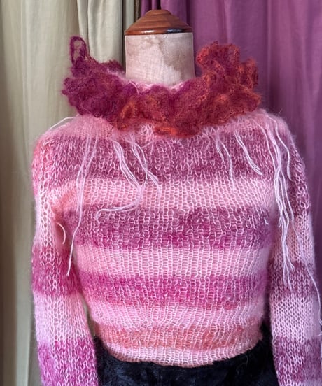 mohair boarder long sleeve tops