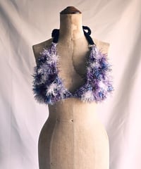もけもけ bustier 【purple×black】