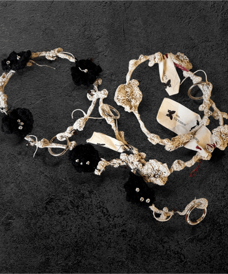 ぐるぐるFlower choker タグ