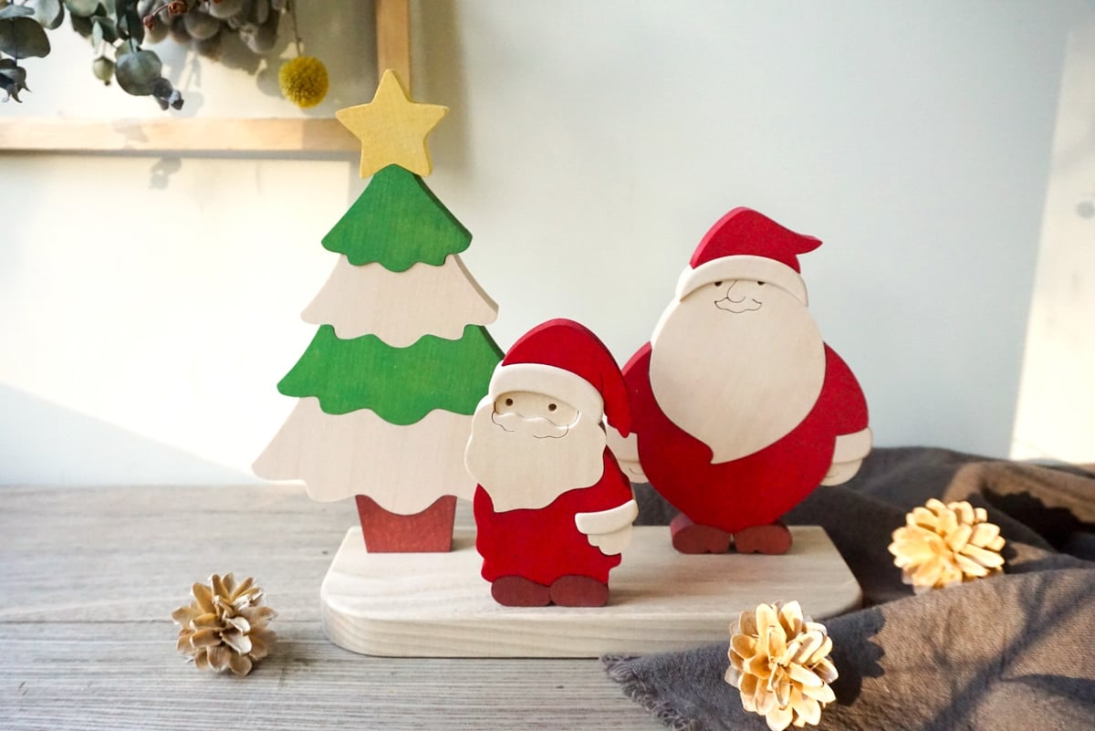 サンタクロースとクリスマスツリー | woodplaza's STORE