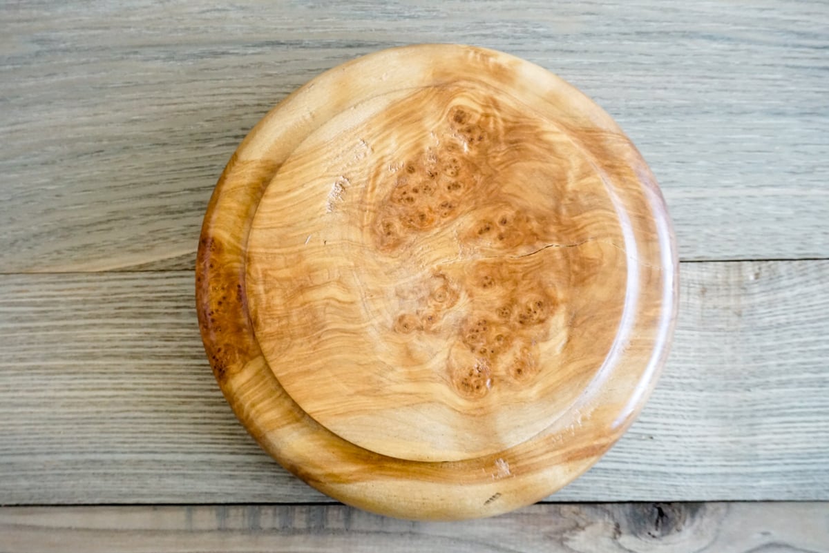 ダケカンバ 岳樺 菓子器 蓋付き ダケカンバ 岳樺 菓子器 蓋付き