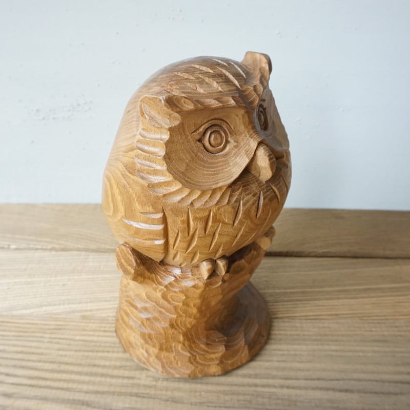 槐 切り株フクロウ | woodplaza's STORE