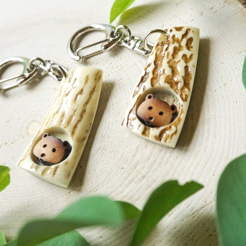 エゾシカ角キーホルダー(クマ) | woodplaza's STORE