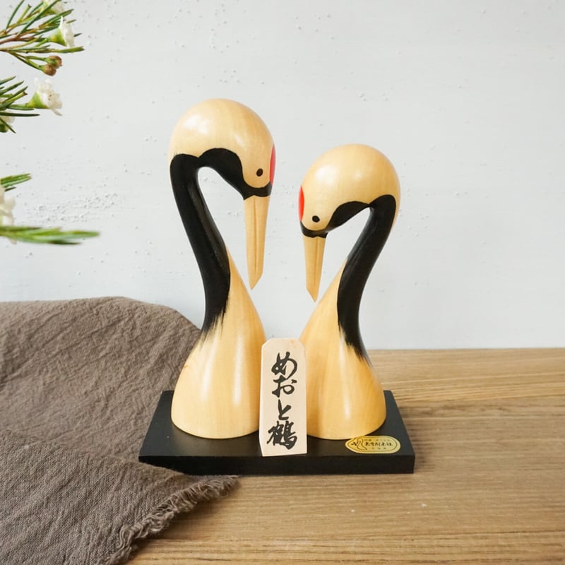北海道産シナ材 丹頂めおと鶴 | woodplaza's STORE