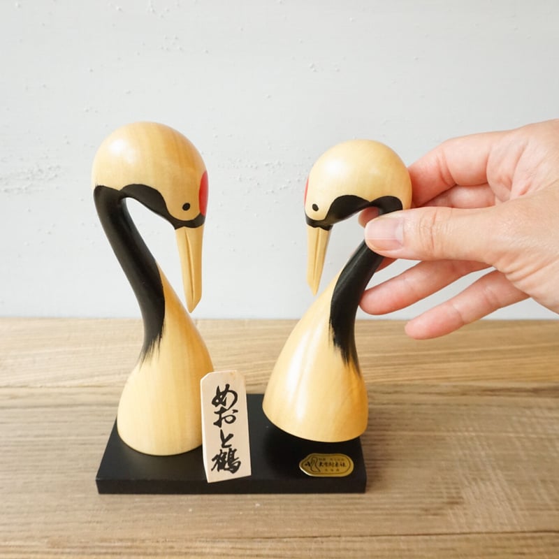 北海道産シナ材 丹頂めおと鶴 | woodplaza's STORE