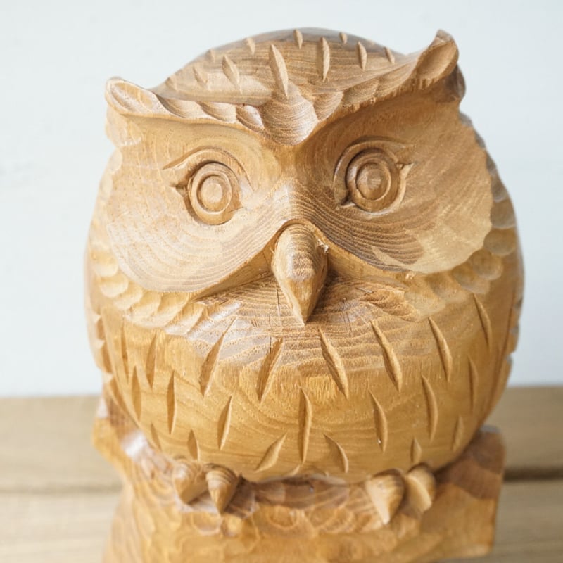 槐 切り株フクロウ | woodplaza's STORE