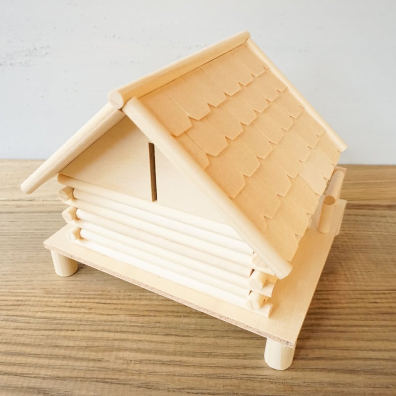 木工工作キット ログハウス貯金箱 | woodplaza's STORE