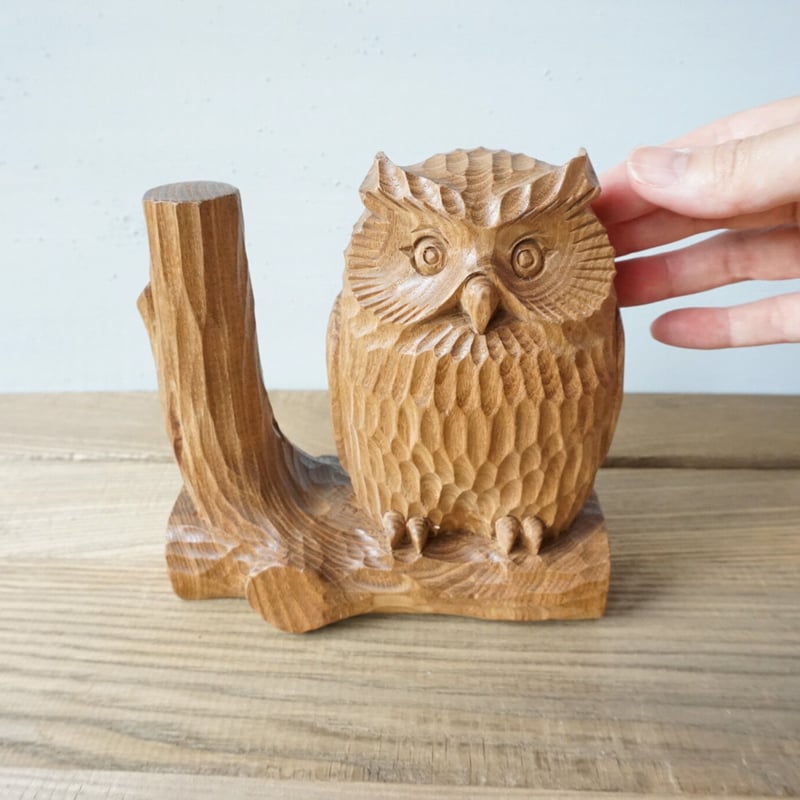 槐 とまり木フクロウ | woodplaza's STORE