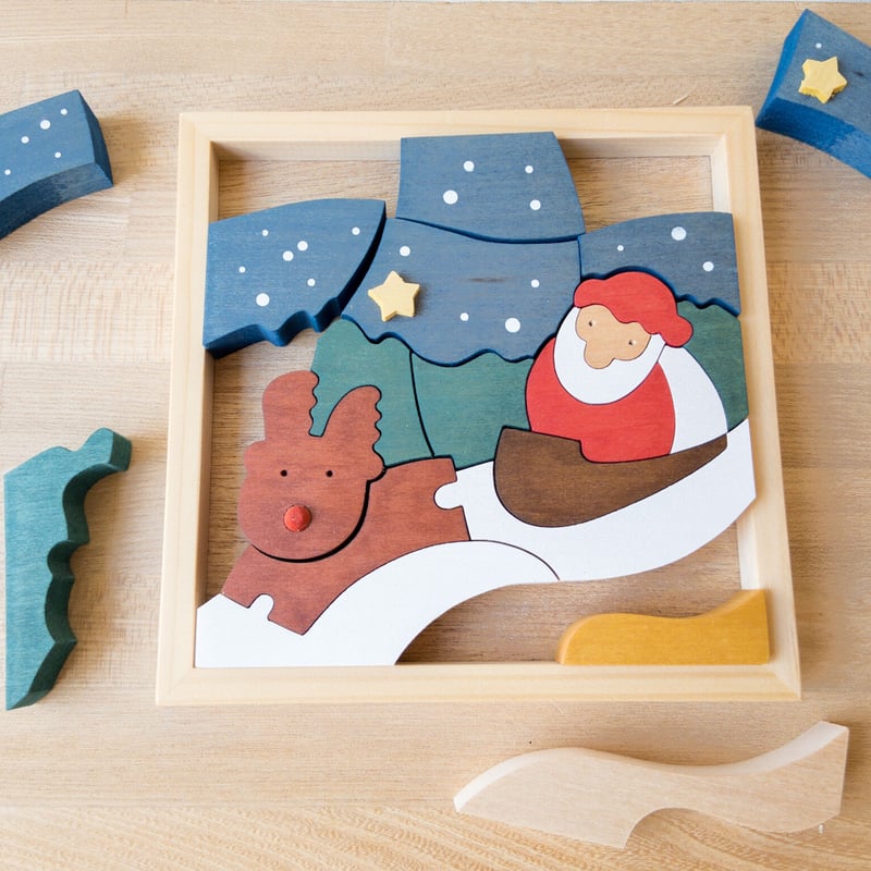 木製パズル サンタとトナカイ | woodplaza's STORE