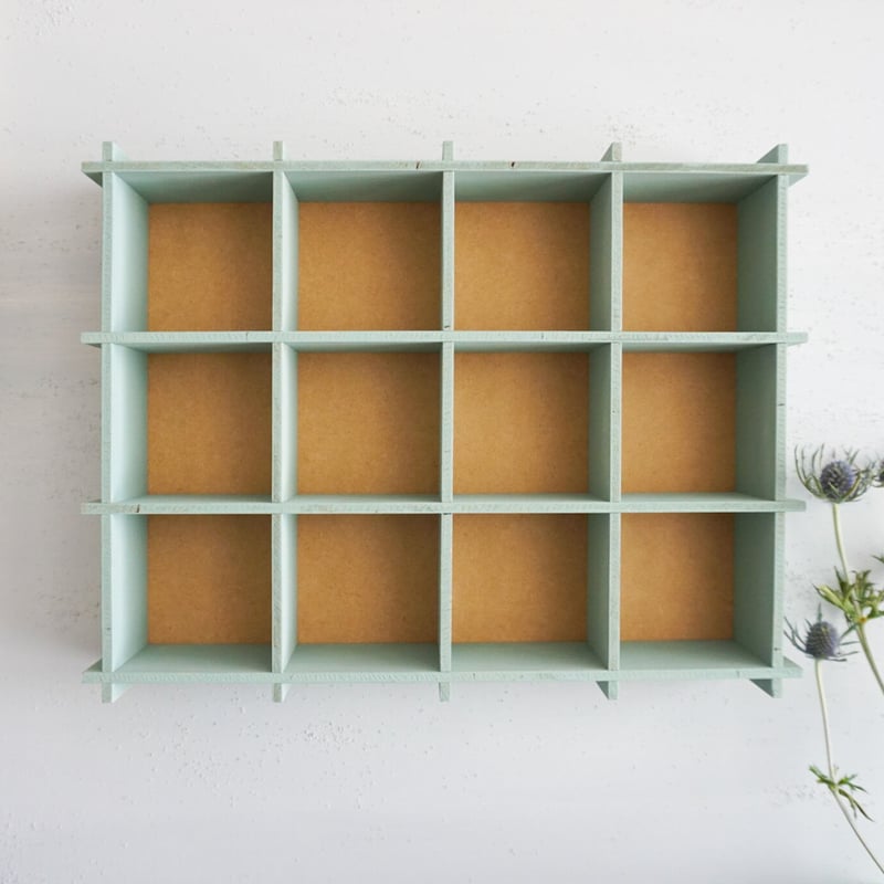 カントリー風壁掛けラック / グレイッシュブルー | woodplaza's STORE