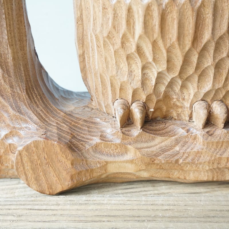 フクロウ（とまり木） 置物・オブジェ（フクロウ：福龍とまり木｜ピンク）【陶器製