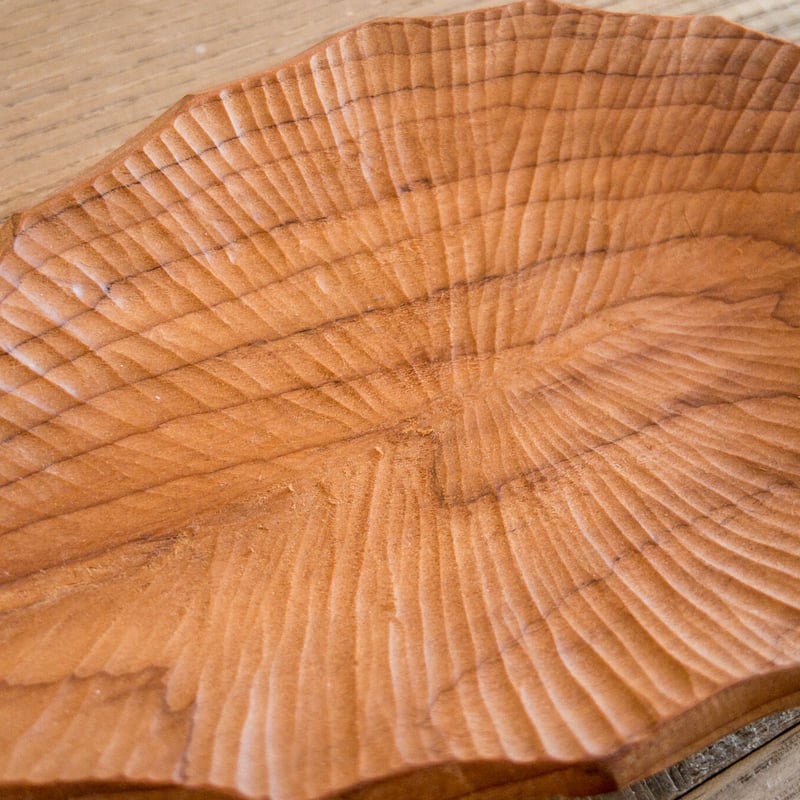 葉っぱ型唐木の受け皿、象嵌 葉っぱ型唐木の受け皿、象嵌