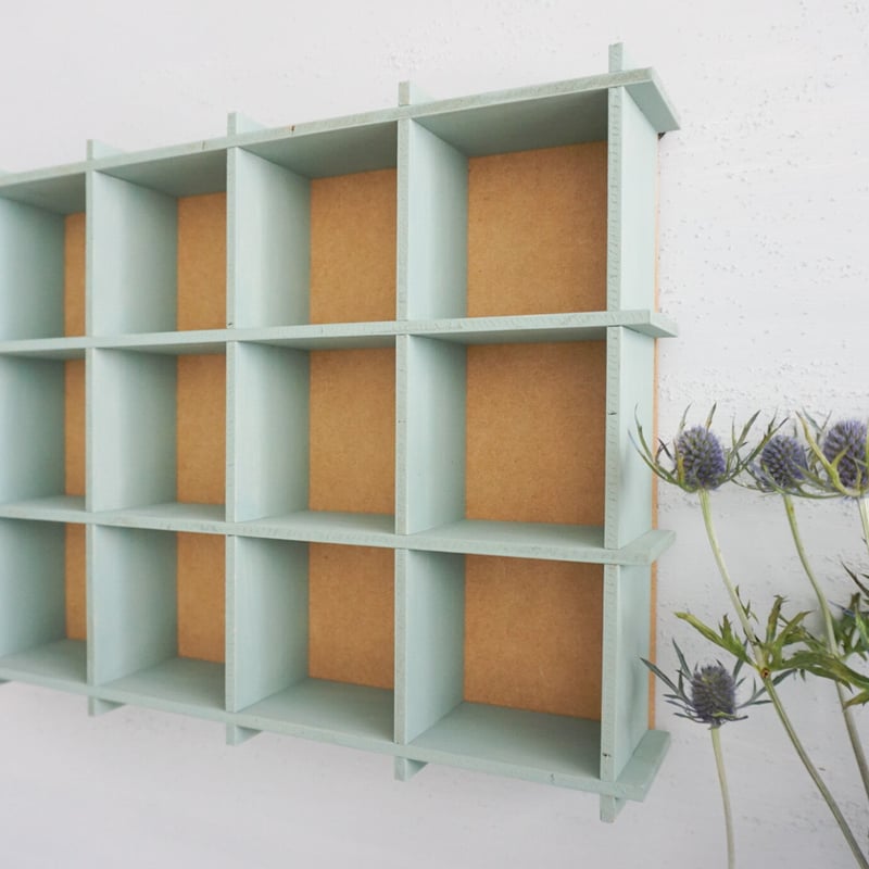 カントリー風壁掛けラック / グレイッシュブルー | woodplaza's STORE