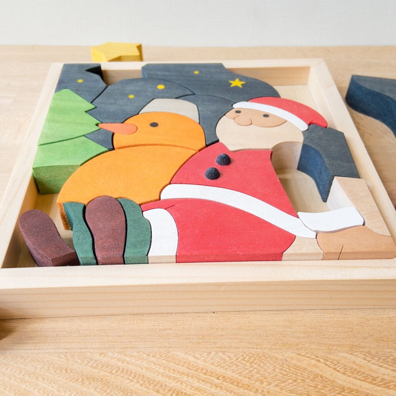 クリスマス 手作り木製パズル 千葉圭介