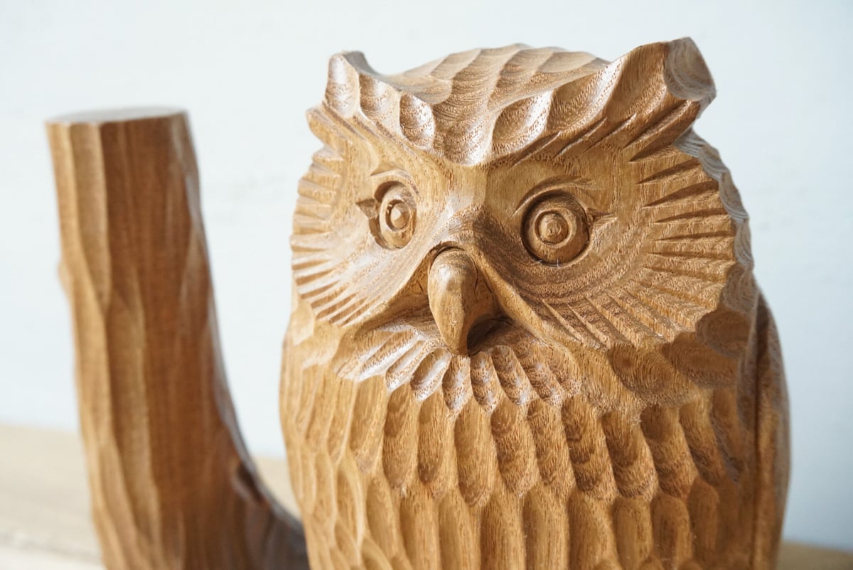 槐 とまり木フクロウ | woodplaza's STORE