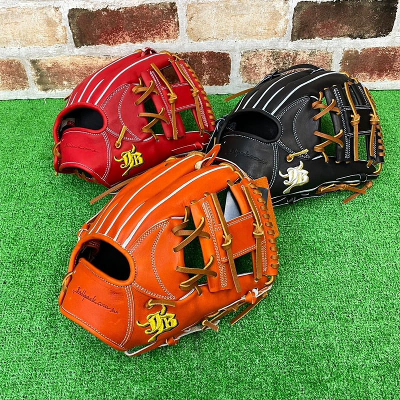 和牛JB】 硬式内野手 JB-004S オレンジ・Pオレンジ・ブラック 型付け