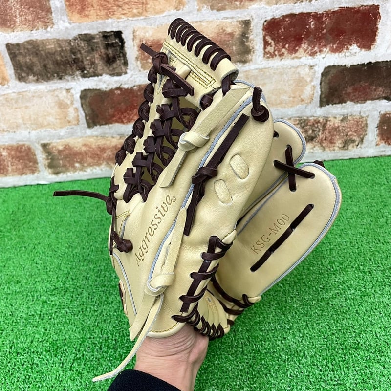 久保田スラッガー硬式グローブ福岡支店型付け 久保田スラッガー硬式