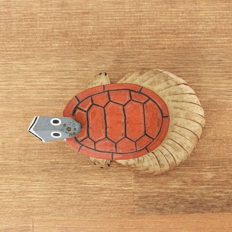 木彫り　一刀彫　亀　骨董品　古美術　置き物 笹野一刀彫『亀』 | 象々の郷土玩具