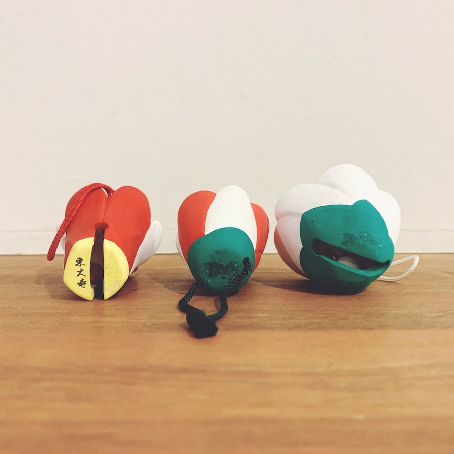 萬歳堂・田中淳五『椿土鈴』3点セット | 象々の郷土玩具