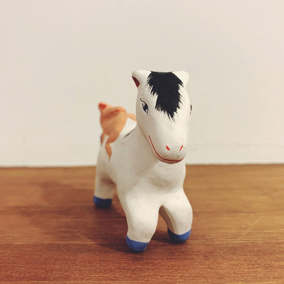 名古屋土人形・野田末吉の『馬乗り狐』 | 象々の郷土玩具