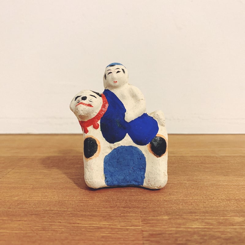 芝原土人形『犬乗り童子』 | 象々の郷土玩具