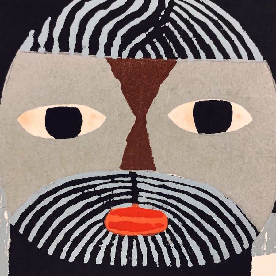 畦地梅太郎 木版画作品『ザイル』 | 象々の郷土玩具