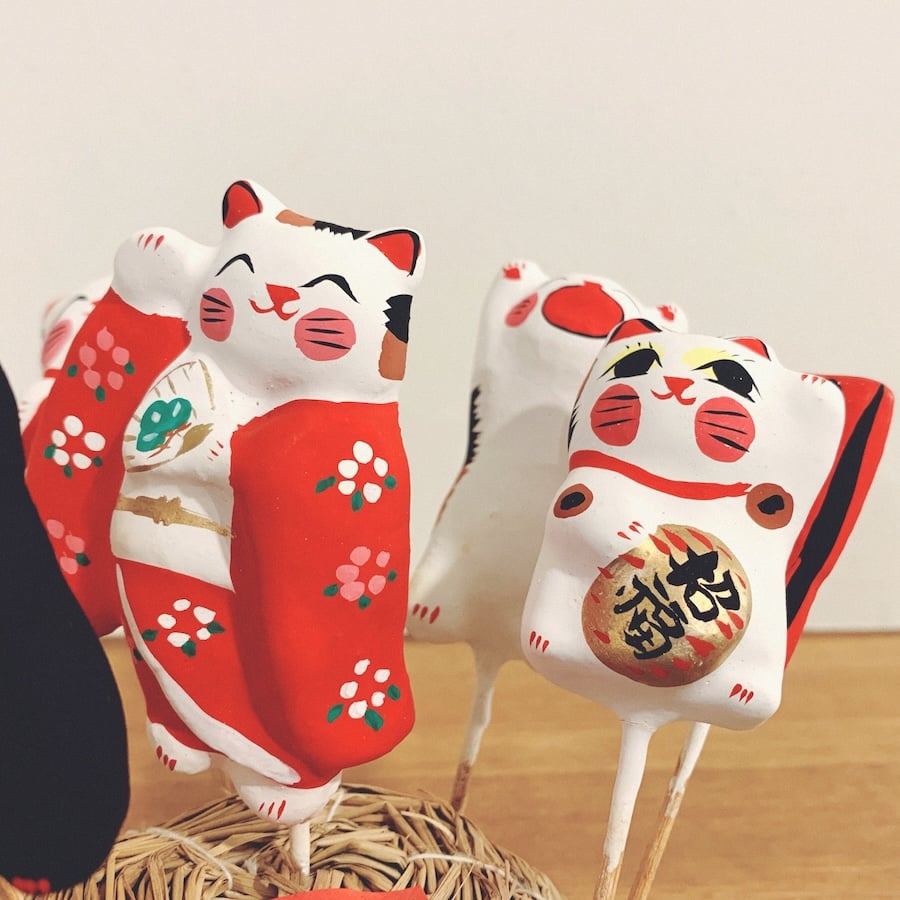 那須串人形『招き猫』 | 象々の郷土玩具