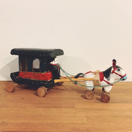 張子 鳩車 郷土玩具 郷土人形 古道具 アンティーク Yahoo!オークション - 八幡張子 達磨乗せ馬 いせそう 江戸張子