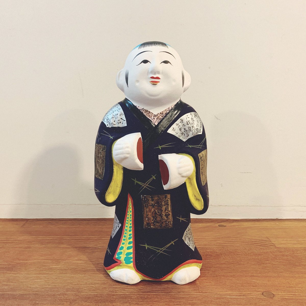 伏見人形の『饅頭喰い(百人一首)』 | 象々の郷土玩具