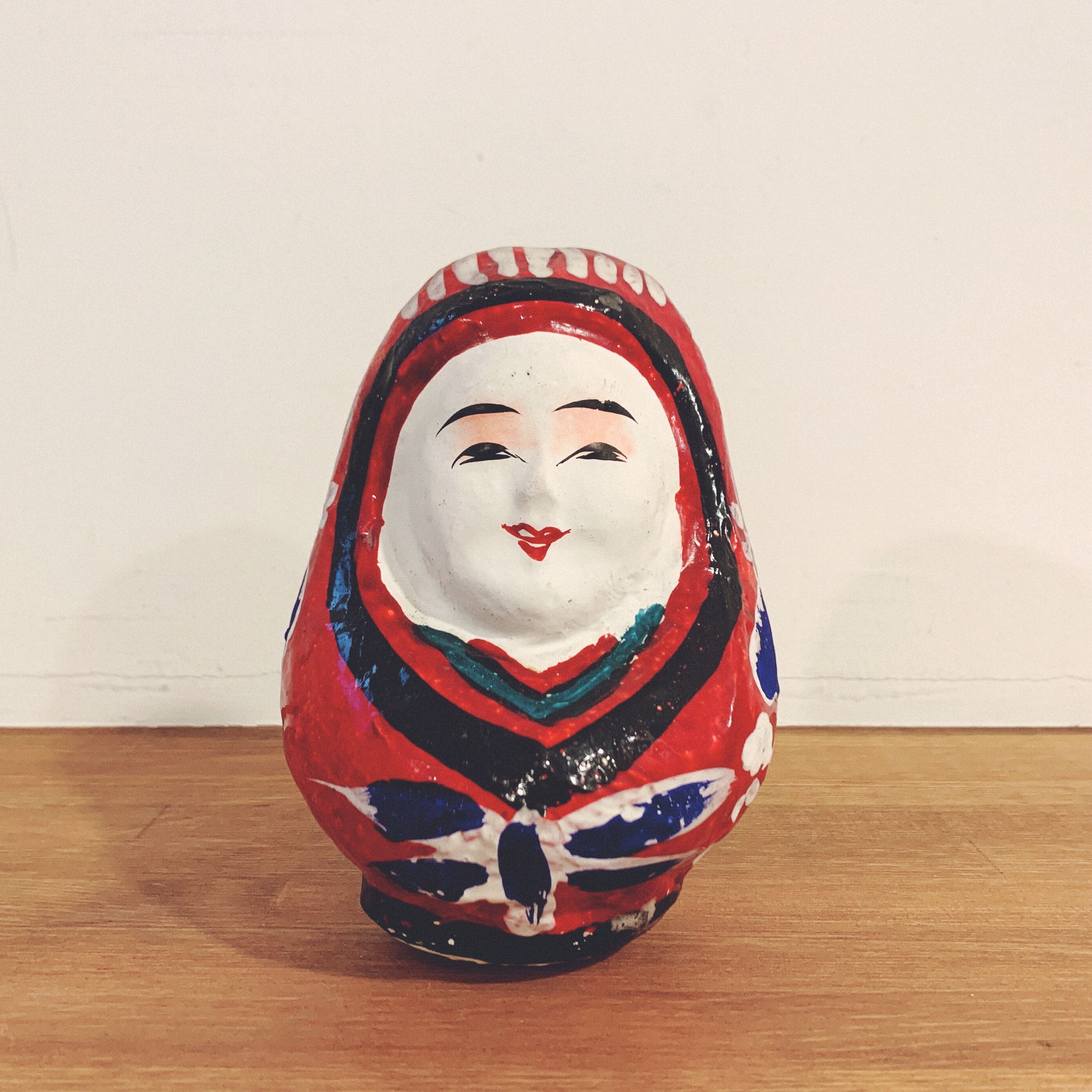 ​旧家蔵出し 時代物 姫だるま 張子人形 郷土玩具 骨董 アンティーク 置物 original