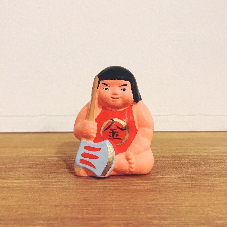 奈良井の土人形『金太郎』 | 象々の郷土玩具