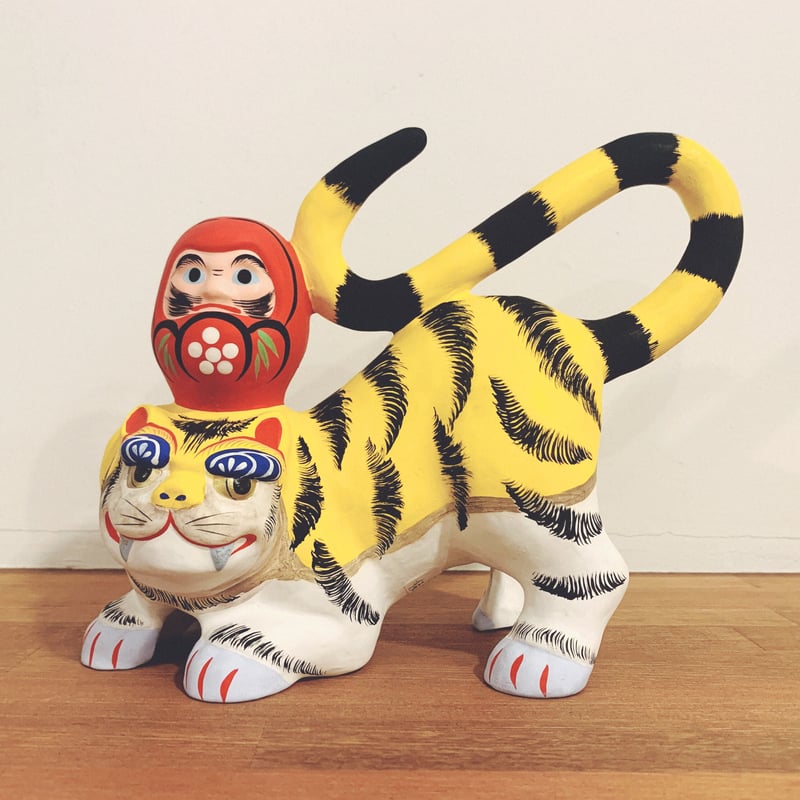 市原土人形・後藤久美『虎乗りだるま』 | 象々の郷土玩具