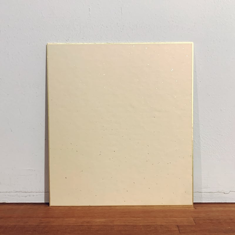 色紙岩彩画　タイトル【葱　　坊主】　木枠額装　印譜有り　作者不詳　模写 色紙岩彩画 タイトル【葱 坊主】 木枠額装 印譜有り 作者不詳