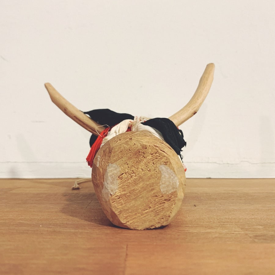 牛親子子牛親牛木彫骨董品古美術木製